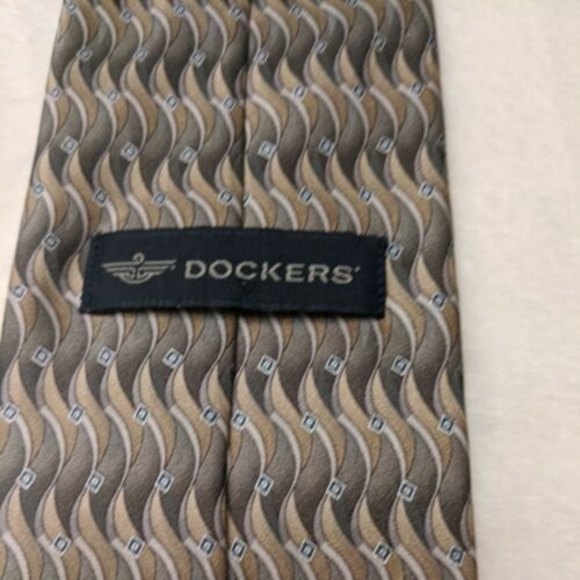 Accessories Mens Dockers Gold Tie Treated With Dupont Teflon Fabric